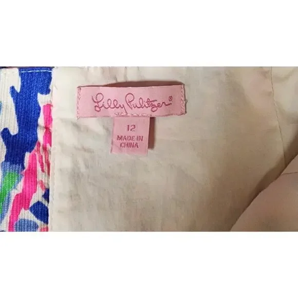 Lilly Pulitzer New Shelli Stretch Shift Dress Dancing On The Deck Pink Size 12 - Picture 8 of 8